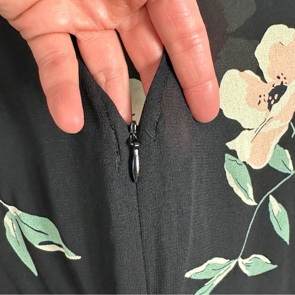 Reformation Sonoma Dress Ornament Floral Print Lace Cut Out Sz 2 Petite 2P Boho - Picture 10 of 12